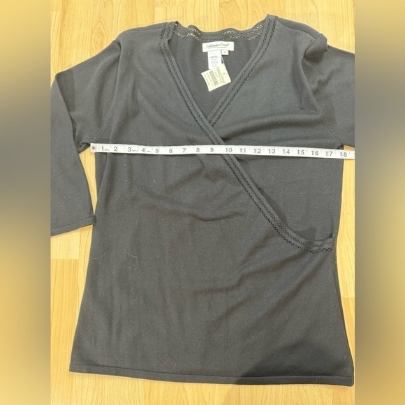 NWT Coldwater Creek Silk Blend 3/4 Sleeve Sweater Size Small - Picture 4 of 8